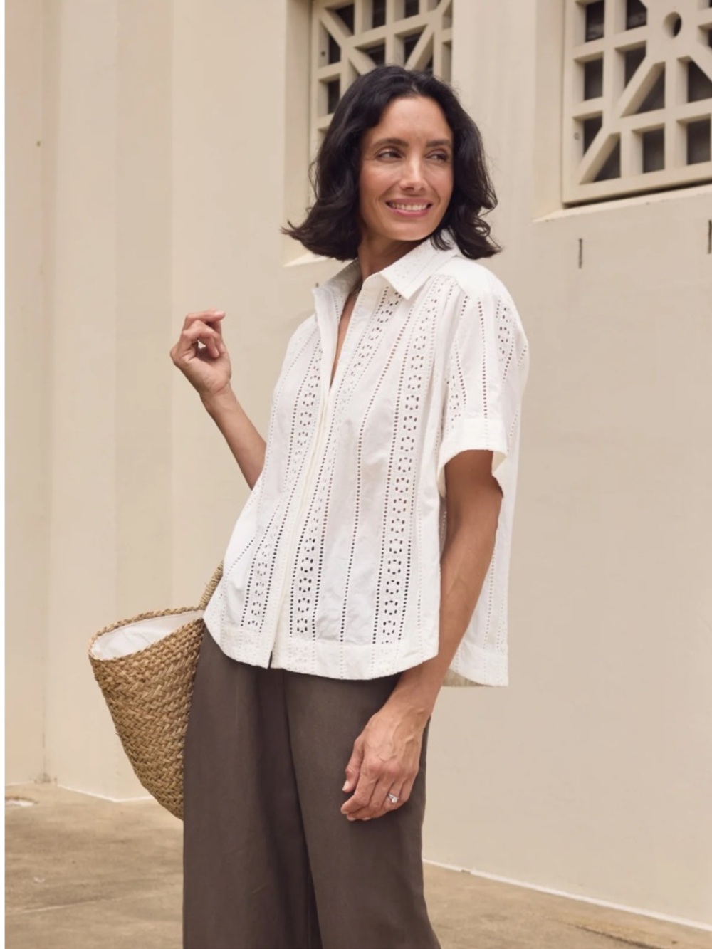 NWT Maye Sadie Shirt in Ivory Sz M